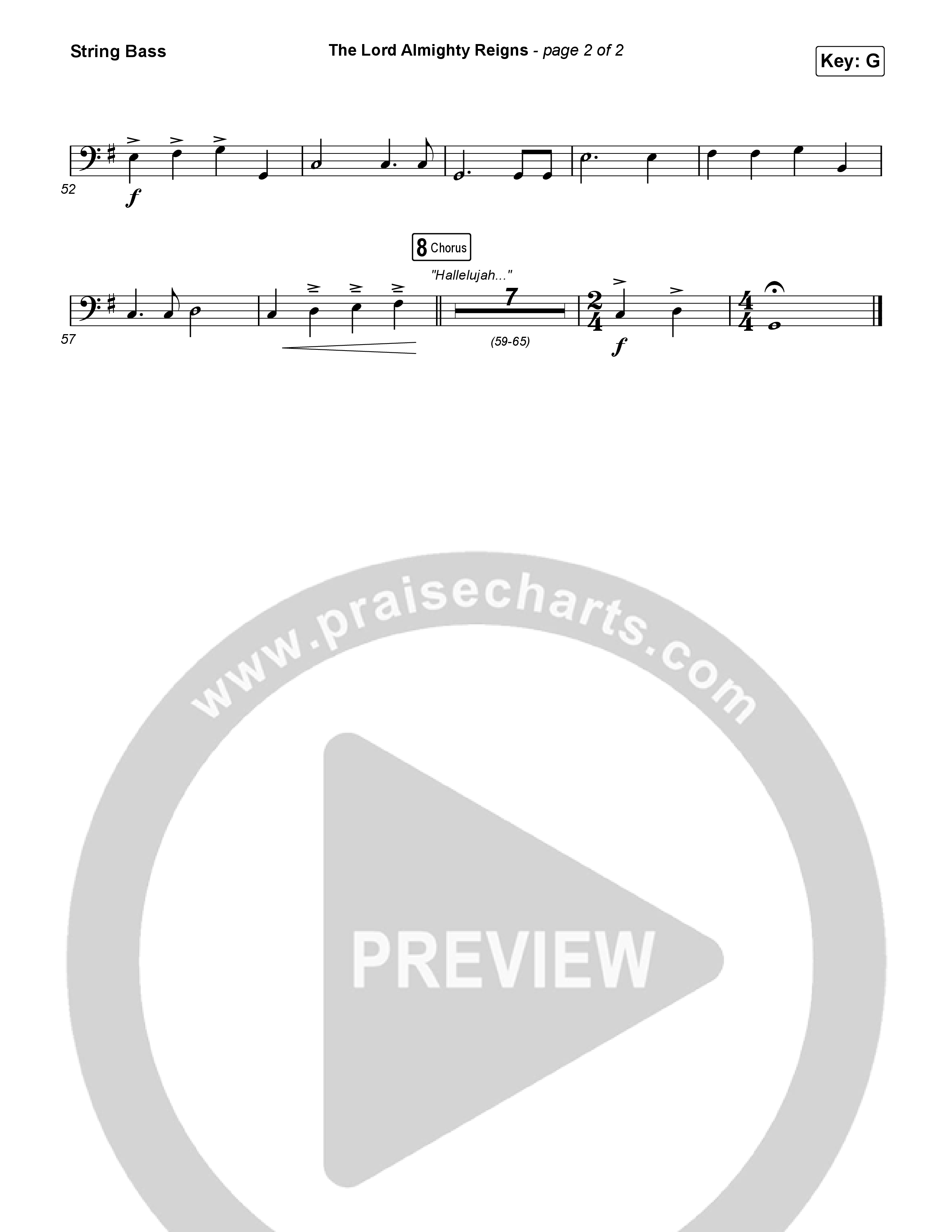 The Lord Almighty Reigns Double Bass (Keith & Kristyn Getty)