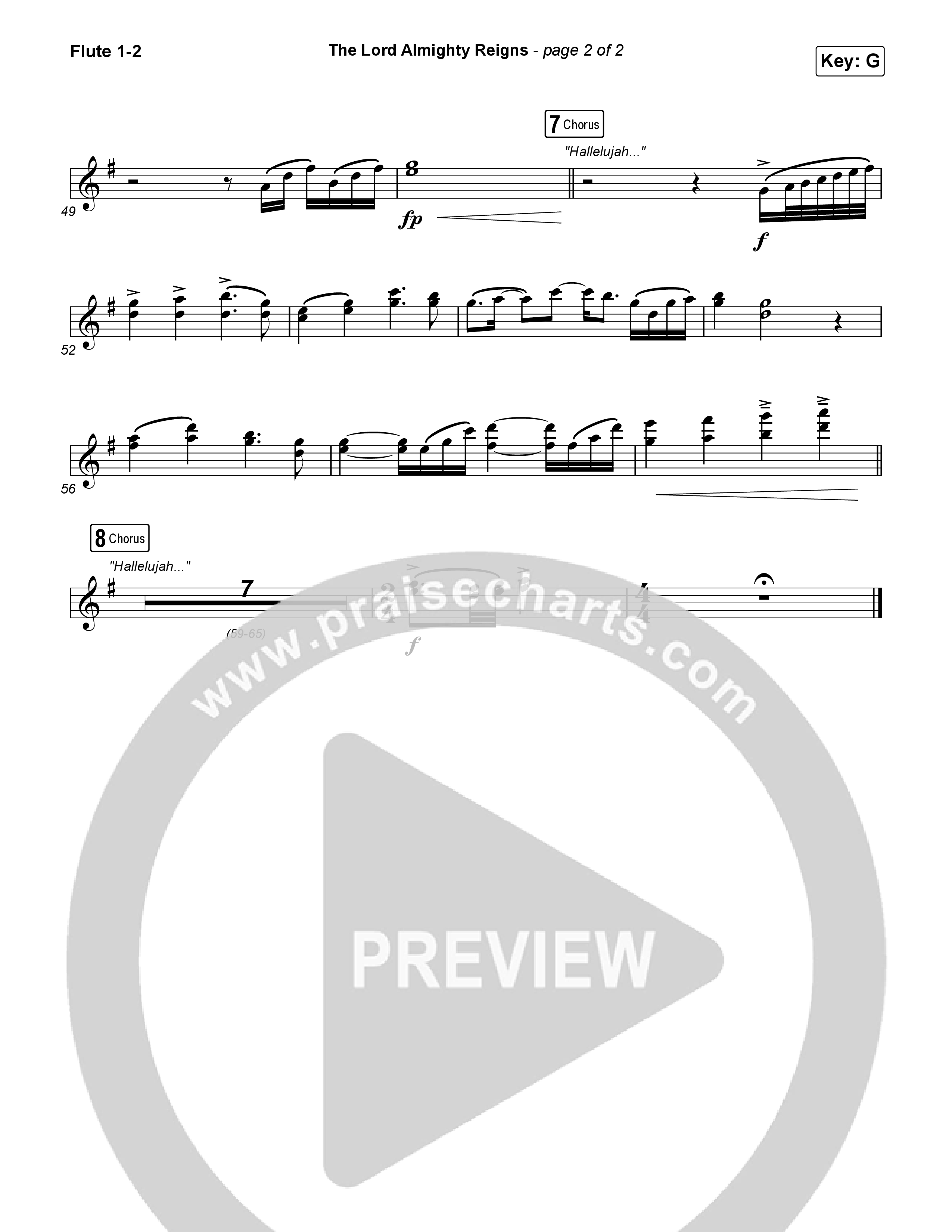 The Lord Almighty Reigns Flute 1/2 (Keith & Kristyn Getty)