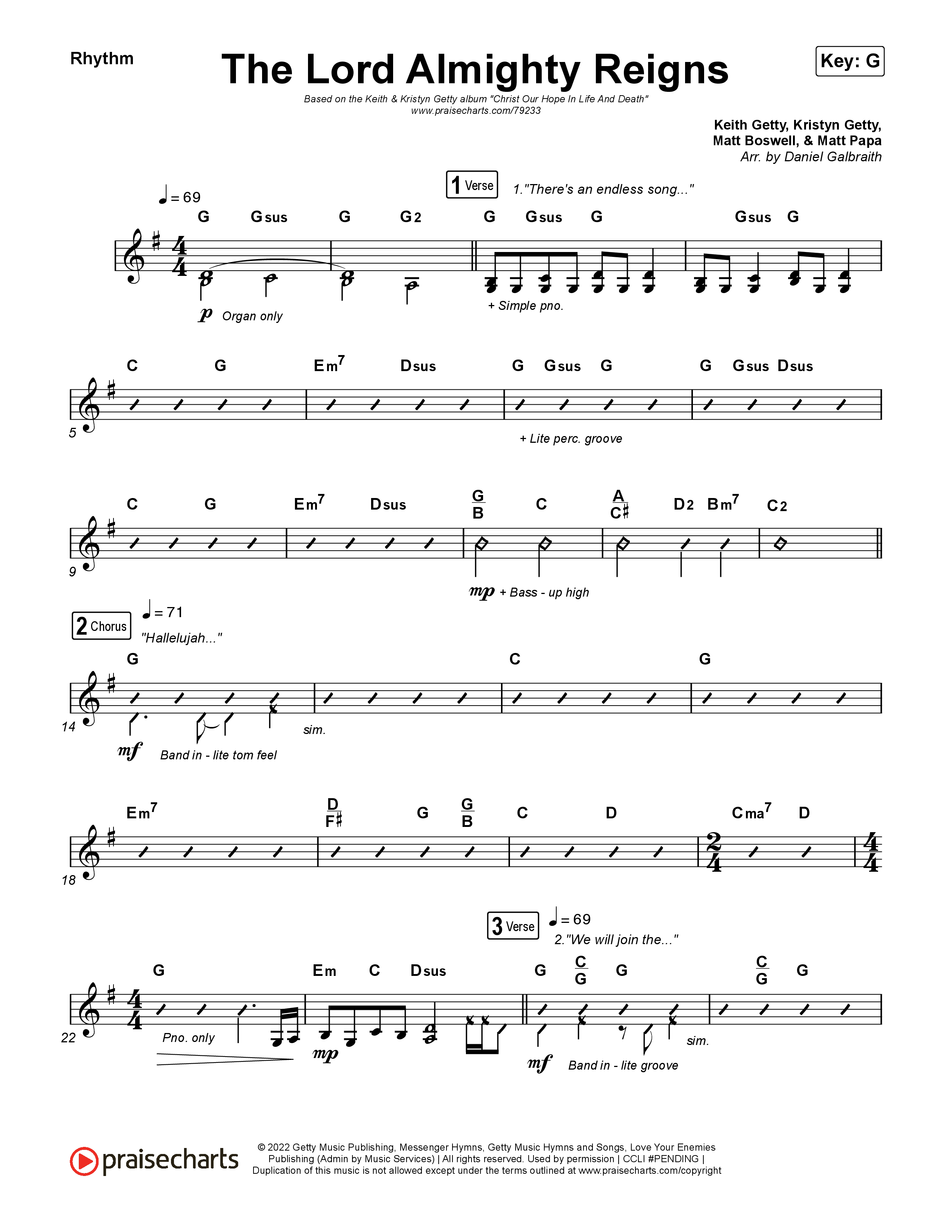 The Lord Almighty Reigns Rhythm Pack (Keith & Kristyn Getty)