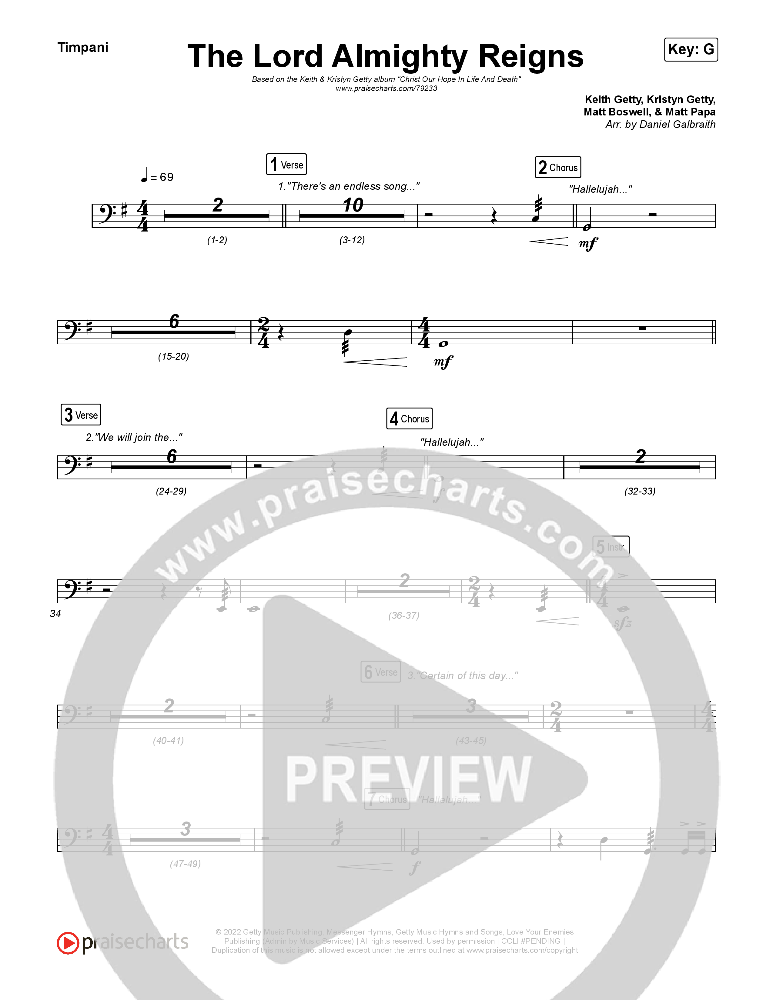 The Lord Almighty Reigns Timpani (Keith & Kristyn Getty)