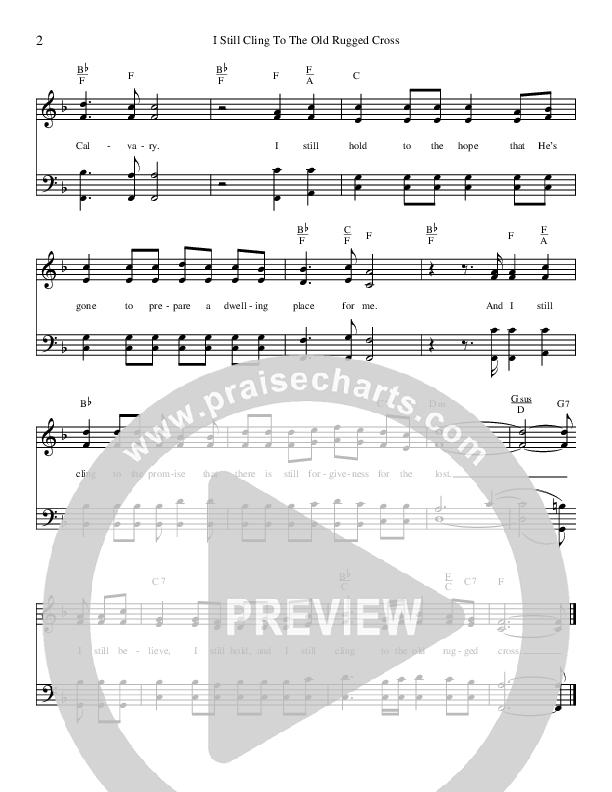 I Still Cling To The Old Rugged Cross Lead Sheet (Brian Free & Assurance)