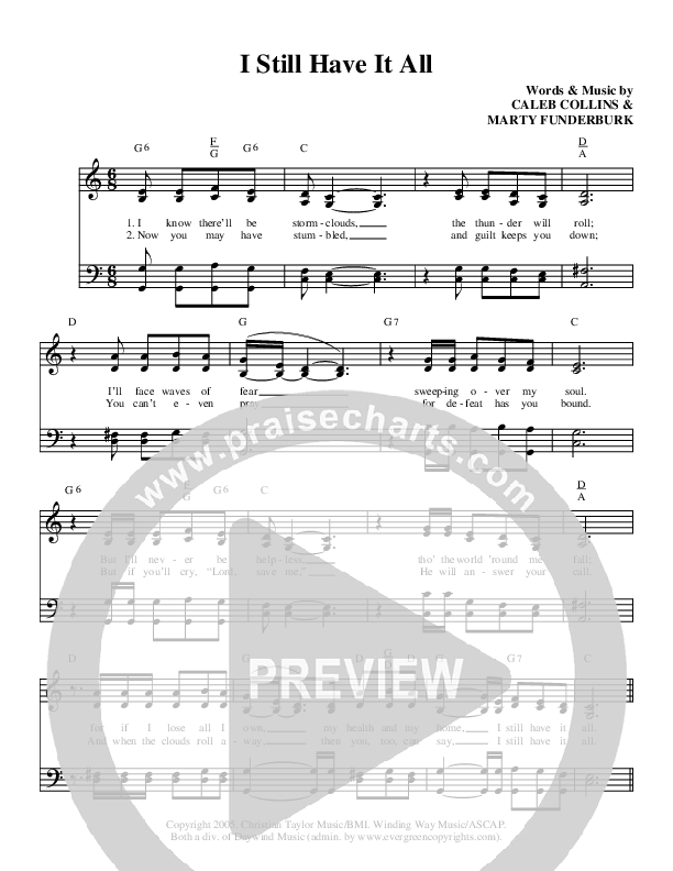 I Still Have It All Lead Sheet (HisSong)