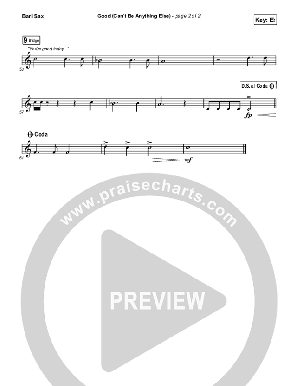 Good (Can't Be Anything Else) Bari Sax (Cody Carnes)