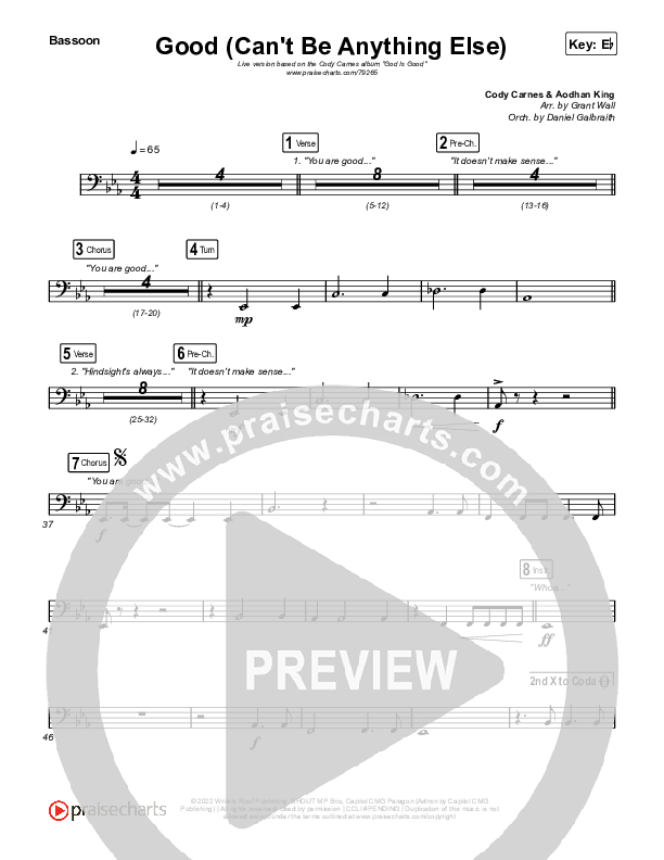 Good (Can't Be Anything Else) Bassoon (Cody Carnes)