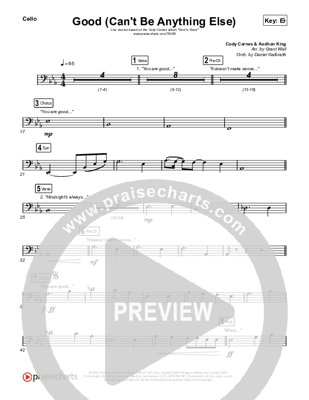 Good (Can't Be Anything Else) Cello (Cody Carnes)