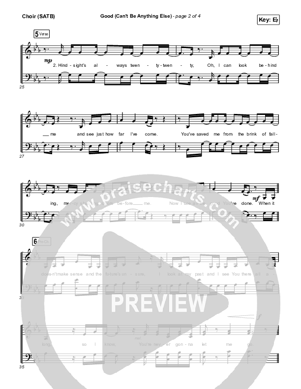 Good (Can't Be Anything Else) Choir Sheet (SATB) (Cody Carnes)