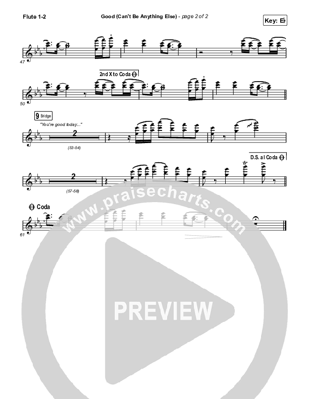 Good (Can't Be Anything Else) Flute 1/2 (Cody Carnes)