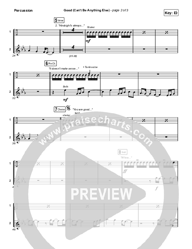 Good (Can't Be Anything Else) Percussion (Cody Carnes)