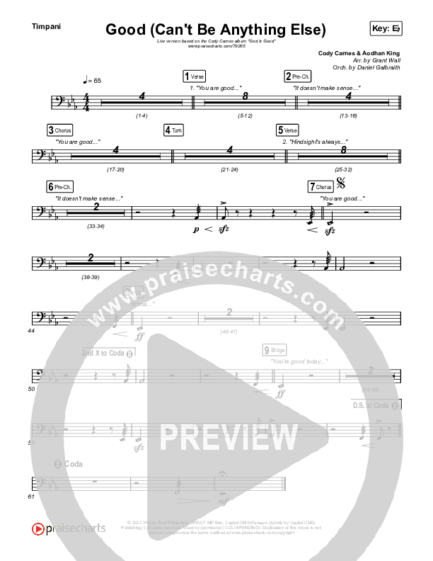 Good (Can't Be Anything Else) Timpani (Cody Carnes)