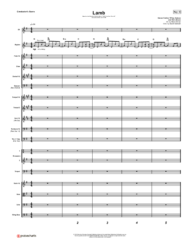 Lamb (Live) Conductor's Score (Elevation Worship / Tiffany Hudson)