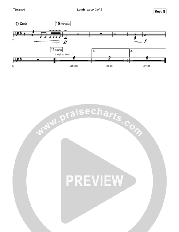 Lamb (Live) Timpani (Elevation Worship / Tiffany Hudson)