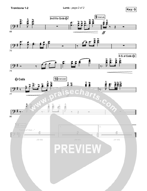 Lamb (Live) Trombone 1/2 (Elevation Worship / Tiffany Hudson)