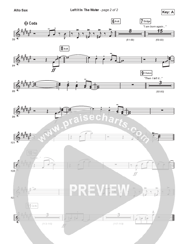Left It In The Water (Choral Anthem SATB) Sax Pack (We The Kingdom / Arr. Mason Brown)