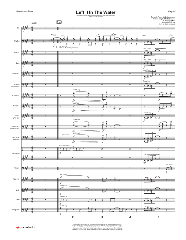 Left It In The Water (Choral Anthem SATB) Orchestration (We The Kingdom / Arr. Mason Brown)
