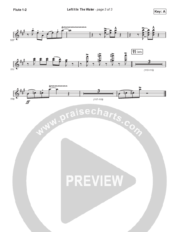 Left It In The Water (Choral Anthem SATB) Flute 1,2 (We The Kingdom / Arr. Mason Brown)
