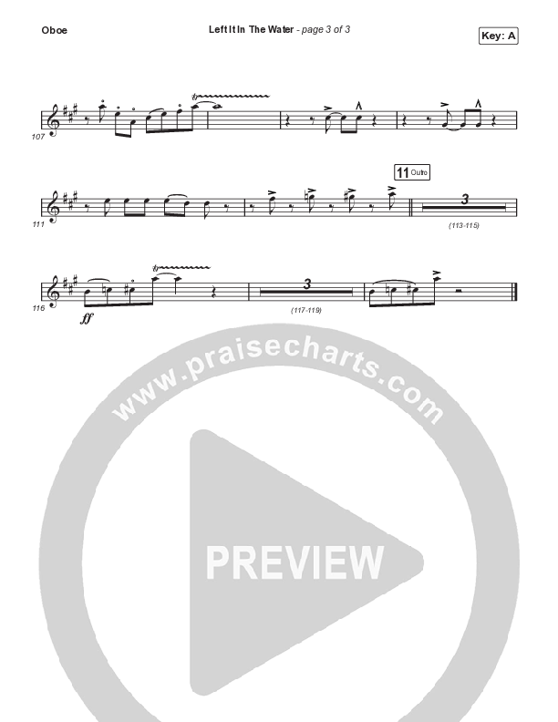 Left It In The Water (Choral Anthem SATB) Oboe (We The Kingdom / Arr. Mason Brown)