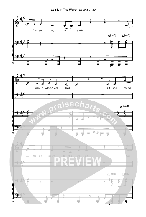 Left It In The Water (Choral Anthem SATB) Octavo (SATB & Pno) (We The Kingdom / Arr. Mason Brown)