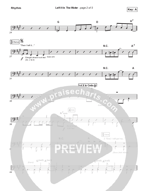 Left It In The Water (Choral Anthem SATB) Rhythm Pack (We The Kingdom / Arr. Mason Brown)