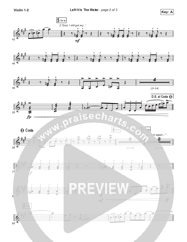 Left It In The Water (Choral Anthem SATB) String Pack (We The Kingdom / Arr. Mason Brown)