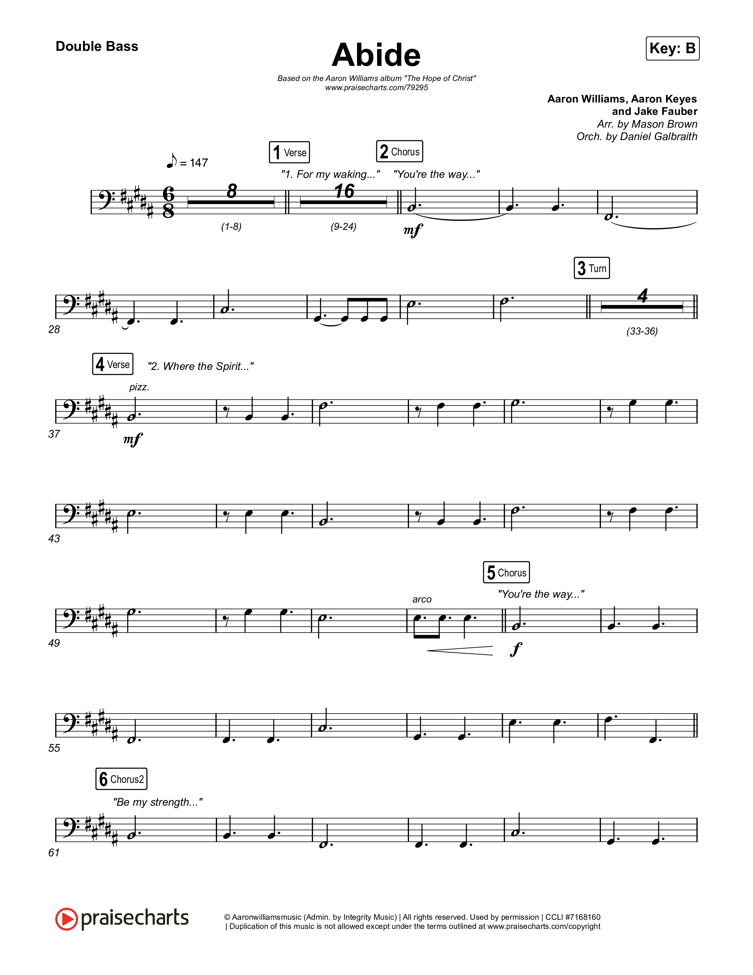 Abide (Live) Double Bass (Aaron Williams / Aaron Keyes)