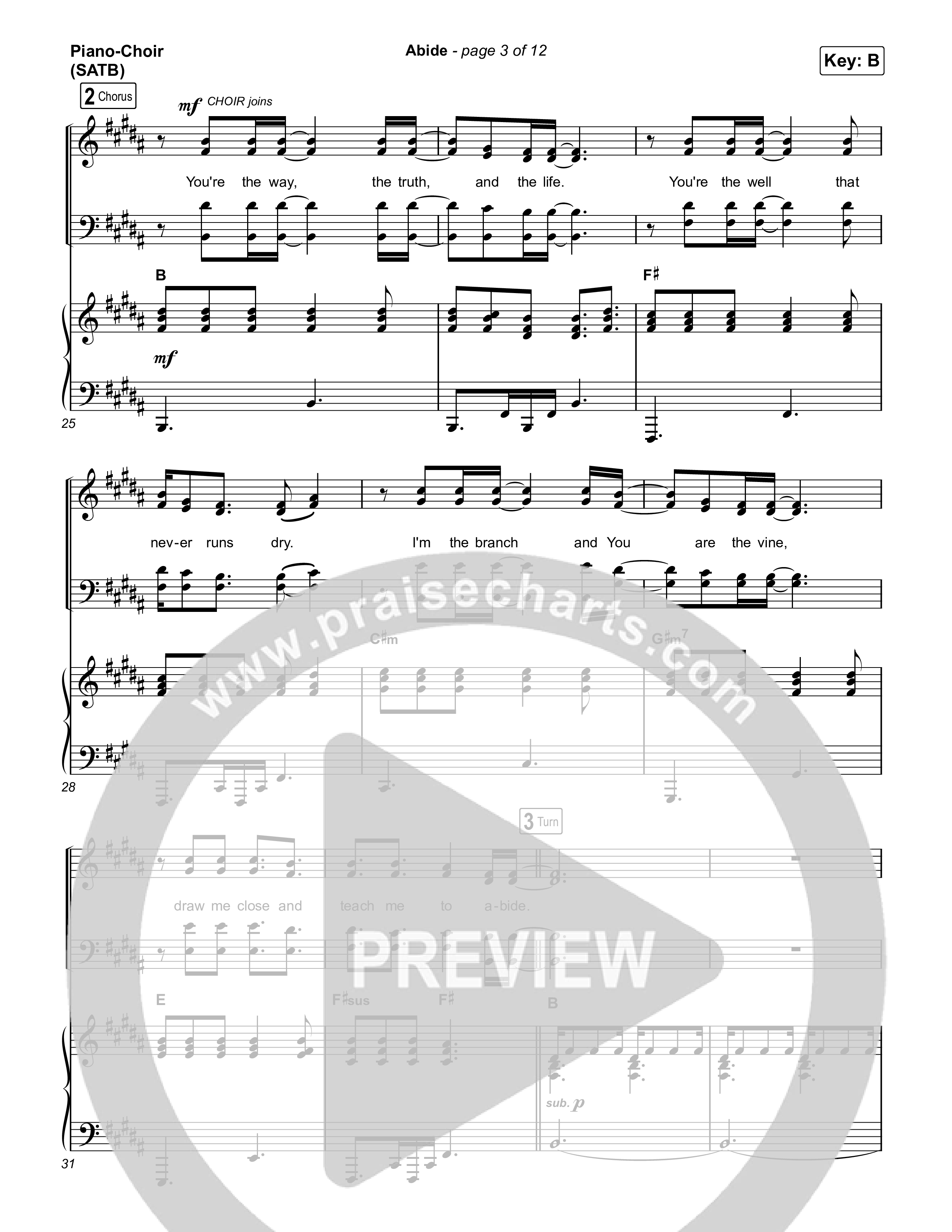 Abide (Live) Piano/Vocal (SATB) (Aaron Williams / Aaron Keyes)