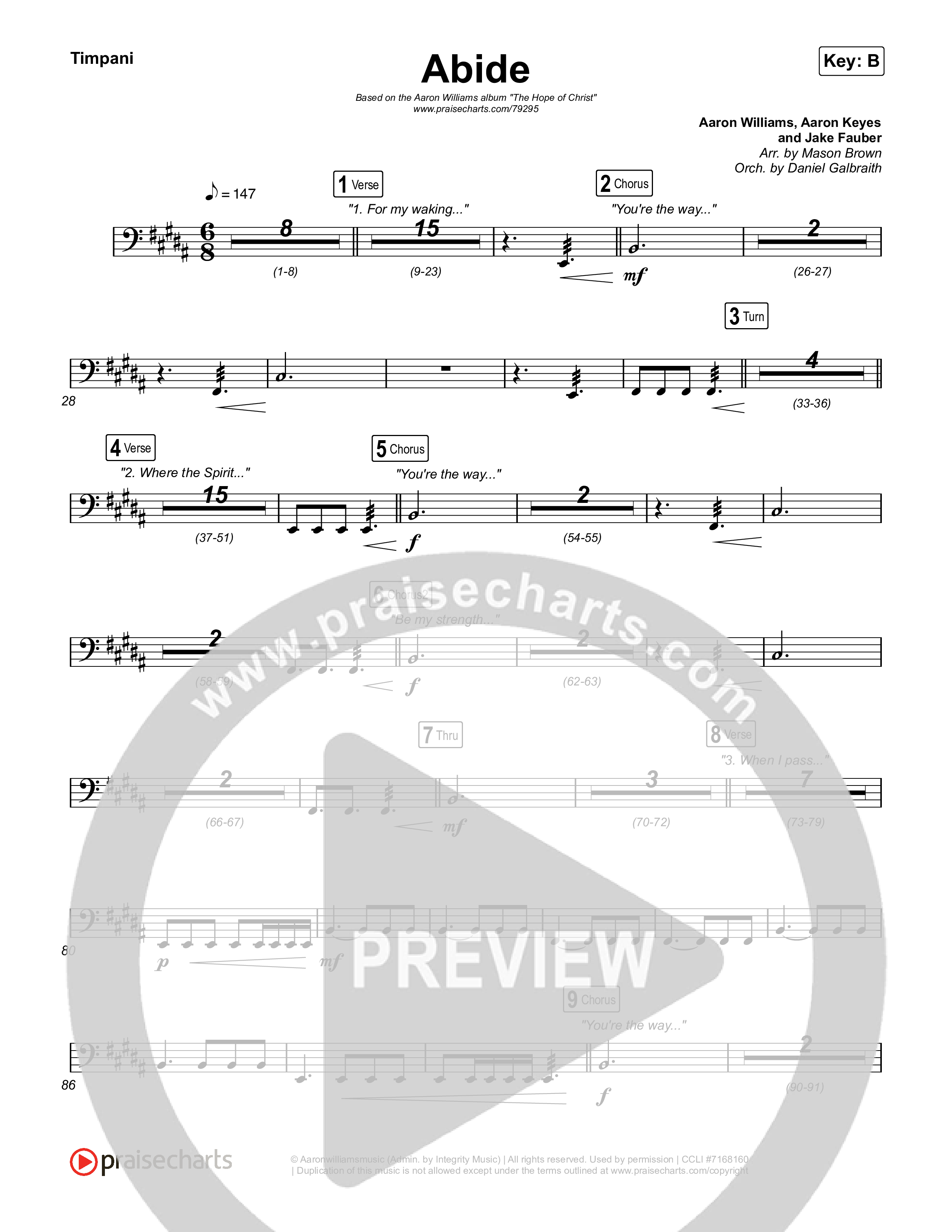 Abide (Live) Timpani (Aaron Williams / Aaron Keyes)