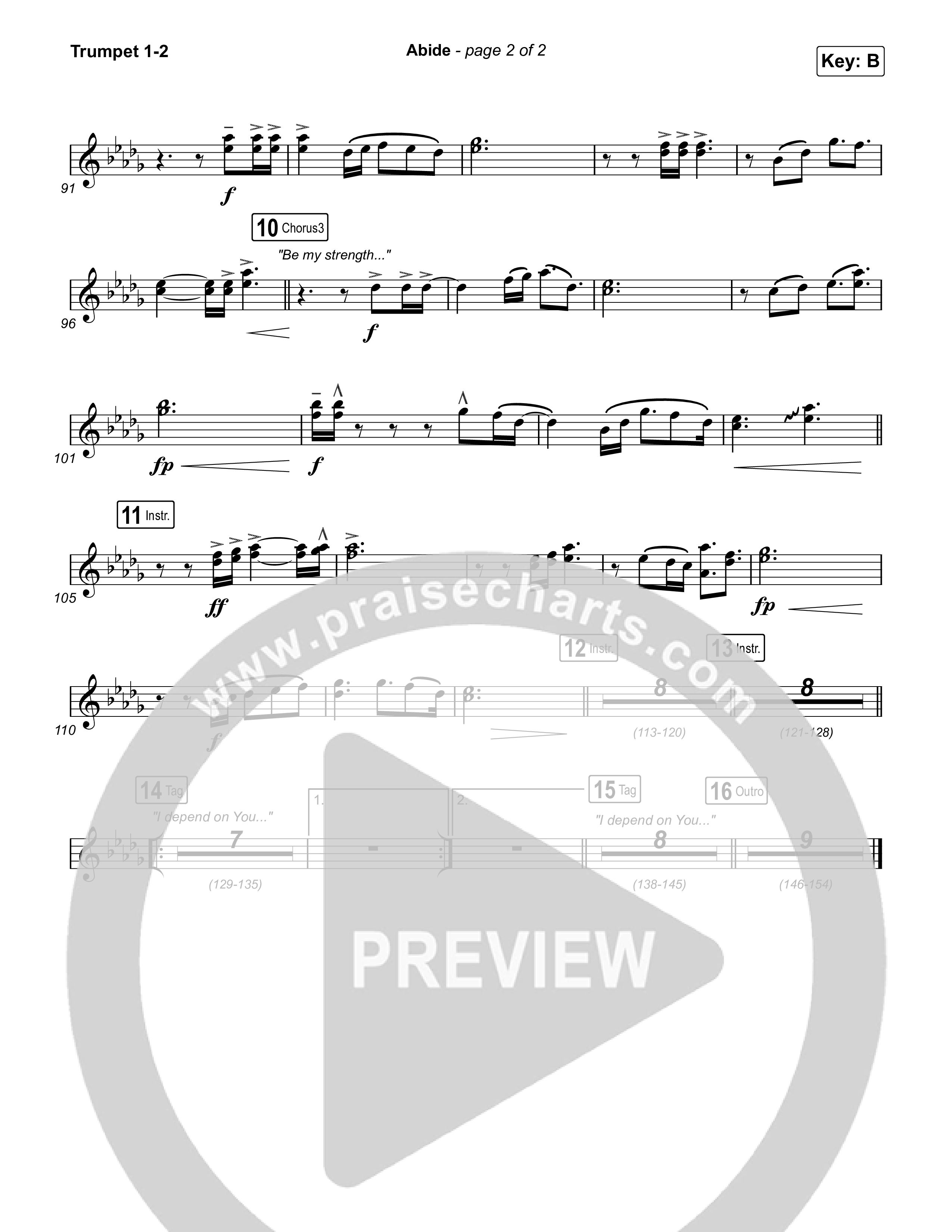 Abide (Live) Trumpet 1,2 (Aaron Williams / Aaron Keyes)