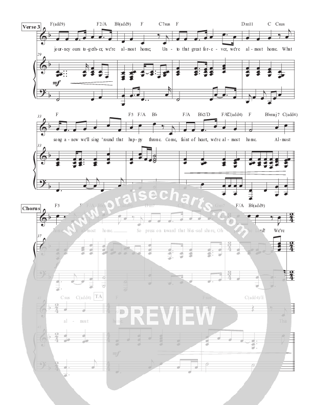 Almost Home (Live) Piano/Melody (Matt Merker)