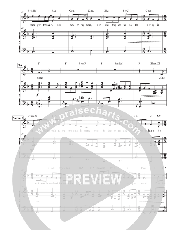 His Mercy Is More (Live) Piano/Melody (Matt Merker)