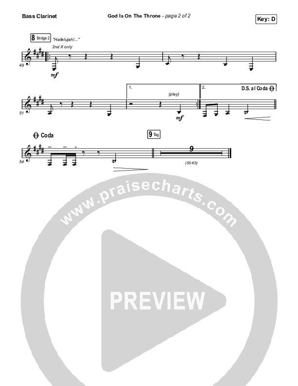 God Is On The Throne Bass Clarinet (We The Kingdom)