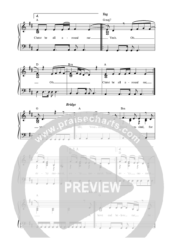 Christ Be All Around Me Lead Sheet (SAT) (Anchor Hymns)