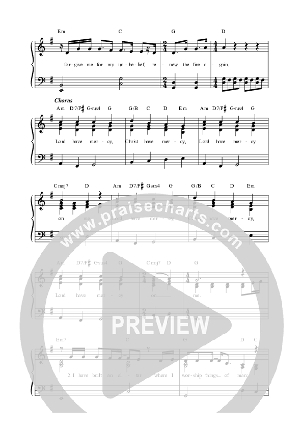 Lord Have Mercy Lead Sheet (SAT) (Anchor Hymns / Tim Timmons / Leslie Jordan)