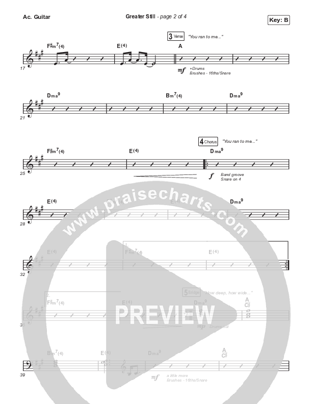 Greater Still Acoustic Guitar (Brandon Lake / Essential Worship)