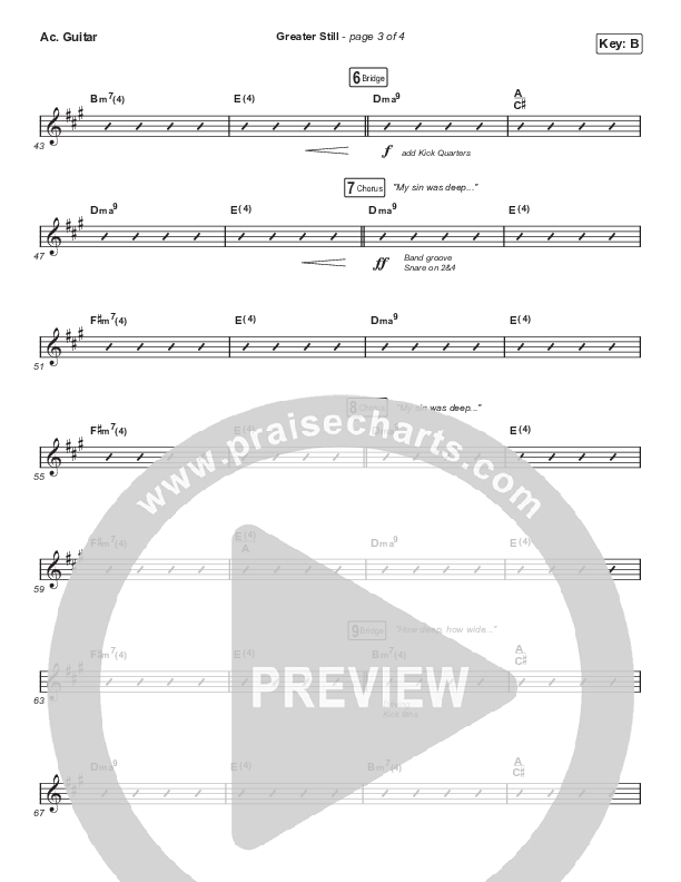 Greater Still Acoustic Guitar (Brandon Lake / Essential Worship)