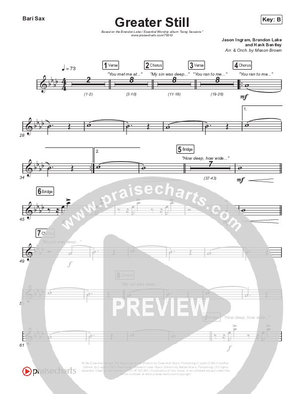 Greater Still Bari Sax (Brandon Lake / Essential Worship)