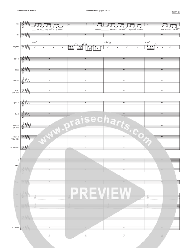 Greater Still Conductor's Score (Brandon Lake / Essential Worship)