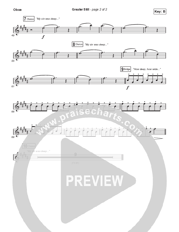 Greater Still Oboe (Brandon Lake / Essential Worship)