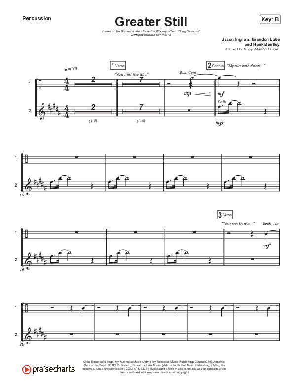 Greater Still Percussion (Brandon Lake / Essential Worship)