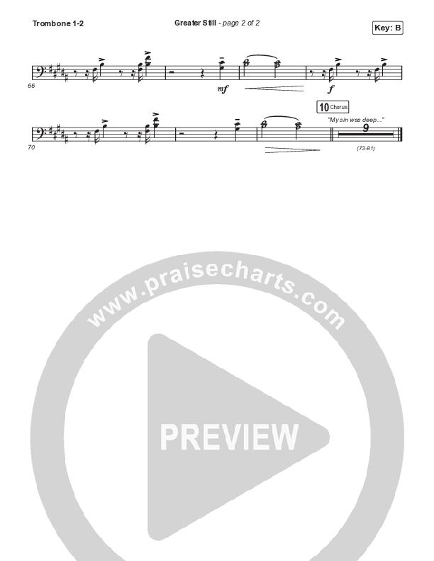 Greater Still Trombone 1/2 (Brandon Lake / Essential Worship)