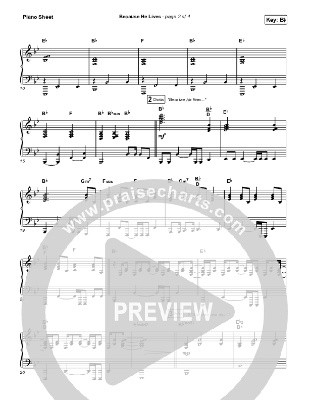 Because He Lives (Choral Anthem SATB) Piano Sheet (The Worship Initiative / John Marc Kohl / Arr. Luke Gambill)