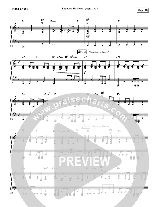 Because He Lives (Choral Anthem SATB) Piano Sheet (The Worship Initiative / John Marc Kohl / Arr. Luke Gambill)