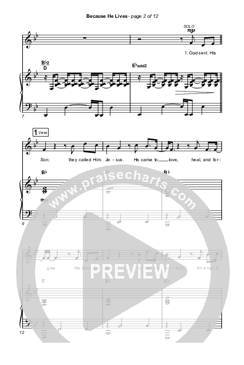 Because He Lives (Choral Anthem SATB) Octavo (SATB & Pno) (The Worship Initiative / John Marc Kohl / Arr. Luke Gambill)