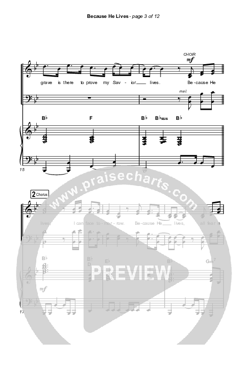 Because He Lives (Choral Anthem SATB) Octavo (SATB & Pno) (The Worship Initiative / John Marc Kohl / Arr. Luke Gambill)