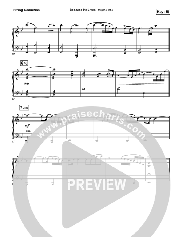 Because He Lives (Choral Anthem SATB) String Reduction (The Worship Initiative / John Marc Kohl / Arr. Luke Gambill)