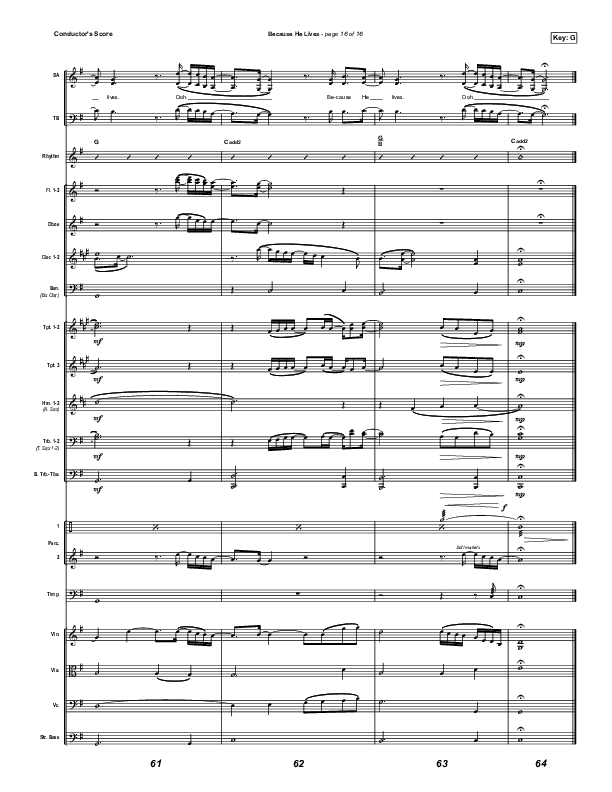 Because He Lives (Worship Choir SAB) Conductor's Score (The Worship Initiative / John Marc Kohl / Arr. Luke Gambill / Arr. Mason Brown)