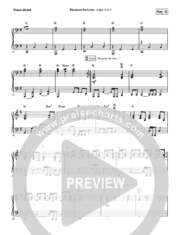 Because He Lives (Worship Choir SAB) Piano Sheet (The Worship Initiative / John Marc Kohl / Arr. Luke Gambill / Arr. Mason Brown)