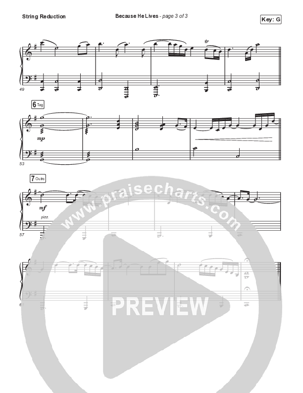 Because He Lives (Worship Choir SAB) String Reduction (The Worship Initiative / John Marc Kohl / Arr. Luke Gambill / Arr. Mason Brown)