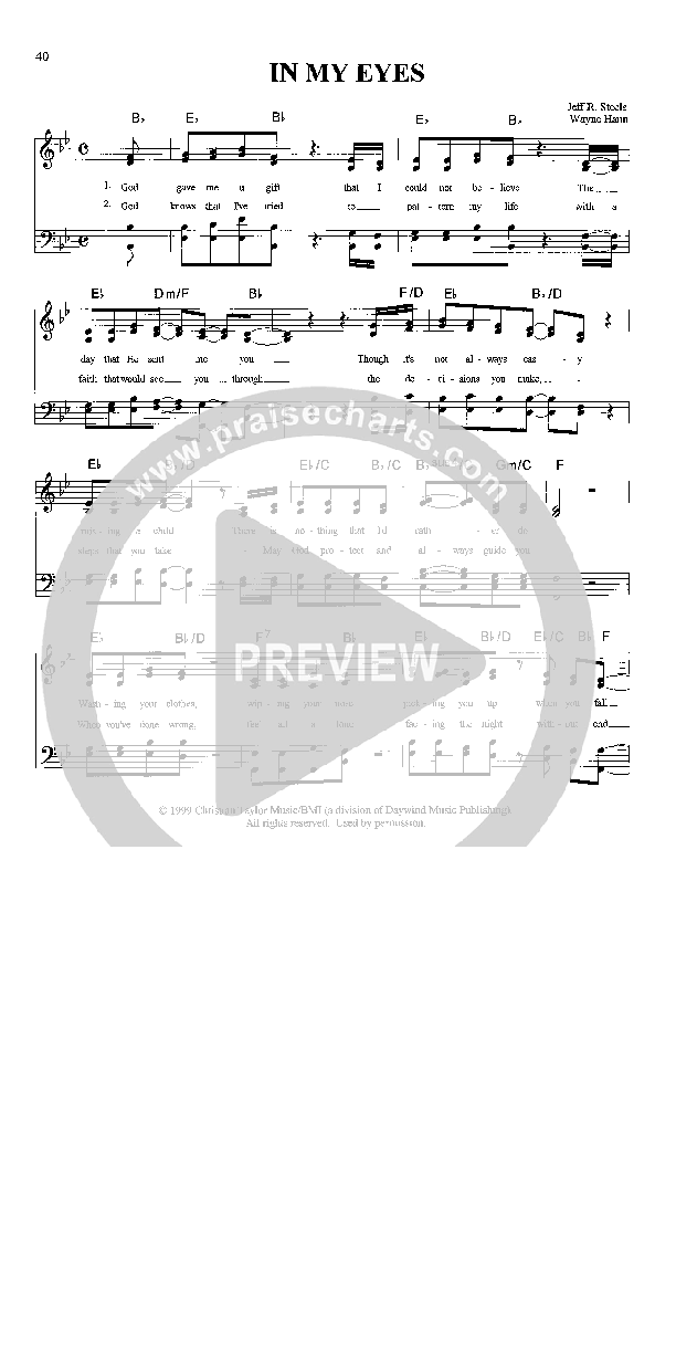 In My Eyes Lead Sheet (The Steeles)