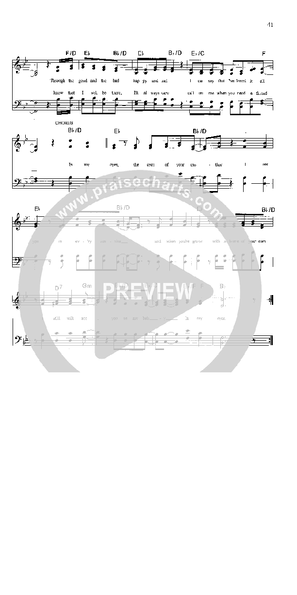 In My Eyes Lead Sheet (The Steeles)