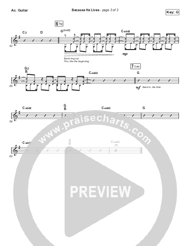 Because He Lives (Sing It Now SATB) Acoustic Guitar (The Worship Initiative / John Marc Kohl / Arr. Luke Gambill / Arr. Mason Brown)
